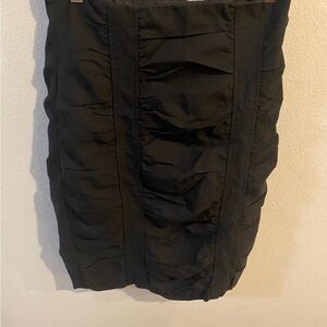 Nanette Lepore Black Ruched Pencil Skirt Size 4